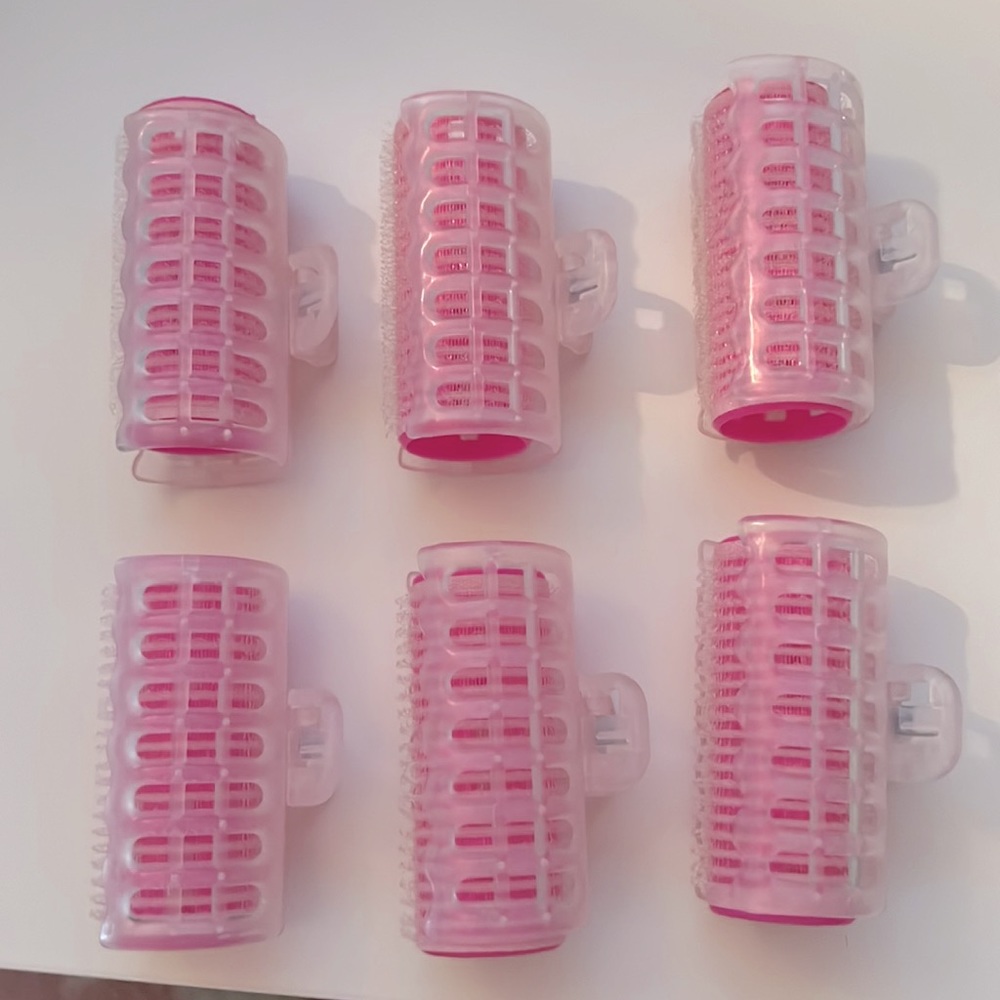 6 one inch Hair Rollers with Clips